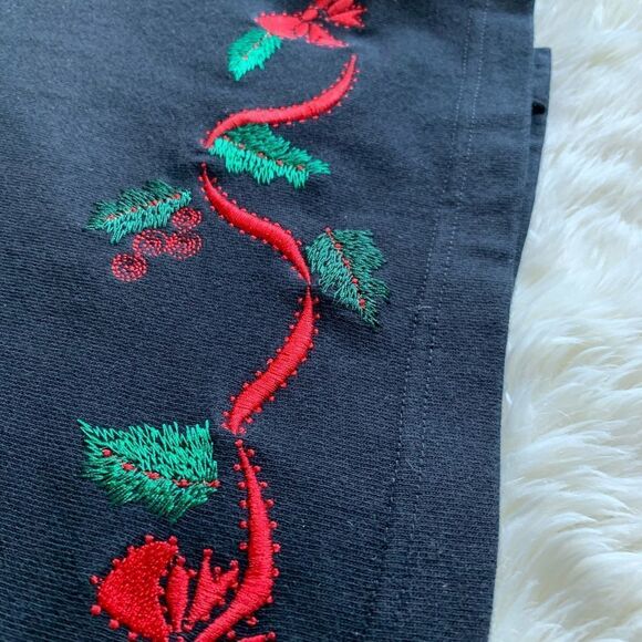 Westbound Vintage Christmas Sweater Dress Embroidery Mistletoe - Picture 12 of 12